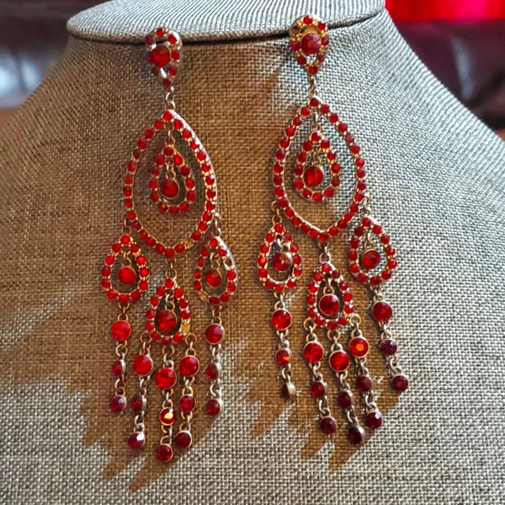 Custom 3inches long Red stones